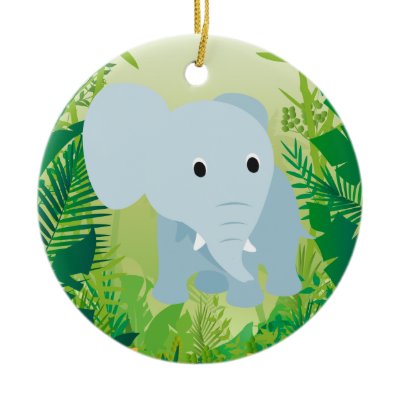 Cute Baby Elephant Ornament