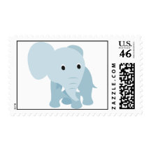Cute Baby Elephant Postage Stamp