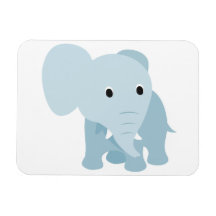 Cute Baby Elephant Rectangle Magnets