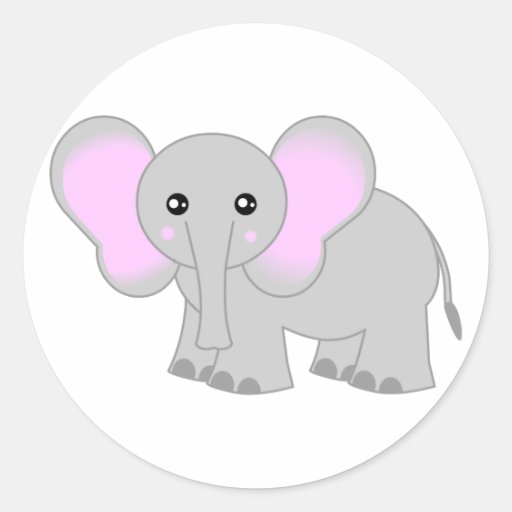 Cute Baby Elephant Stickers