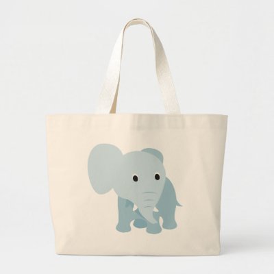 Cute Baby Elephant Tote Bags