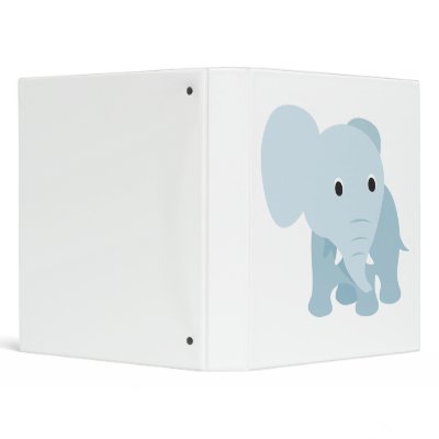 Cute Baby Elephant Vinyl Binders