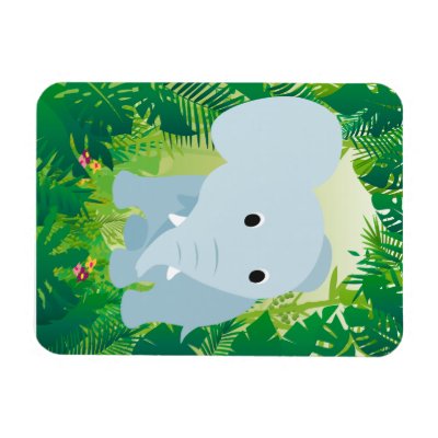 Cute Baby Elephant Vinyl Magnets