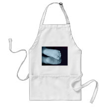 Cute Baby Feet Blue Baby Aprons