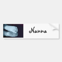 Cute Baby Feet Blue Baby Bumper Sticker