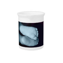 Cute Baby Feet Blue Baby Drink Pitchers