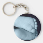 Cute Baby Feet Blue Baby Key Chain