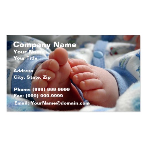 Cute Baby Feet Business Cards