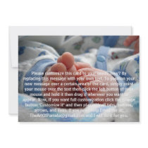 Cute Baby Feet Personalized Invite