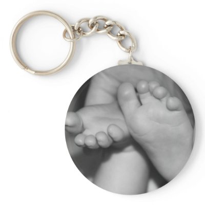 Cute Baby Feet Key Chain