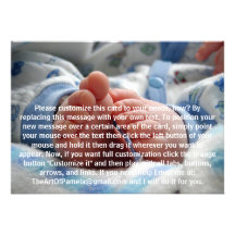 Cute Baby Feet Personalized Invite