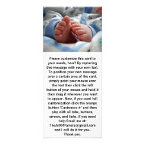 Cute Baby Feet Rack Card Template