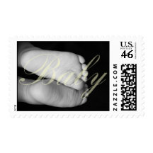Cute Baby Feet  Unisex Yellow Baby Stamps