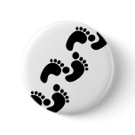 cute baby footprints pinback buttons