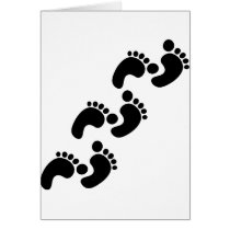 cute baby footprints card