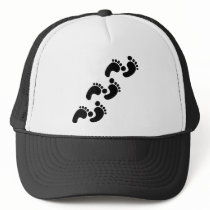 cute baby footprints trucker hat