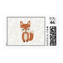 Cute Baby Fox Postage Stamp