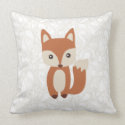 Cute Baby Fox Throw Pillows