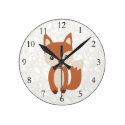 Cute Baby Fox Wallclocks