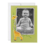 cute baby giraffe large  Photo Gift Greeting Personalized Invitations