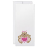cute baby girl bear rack card template