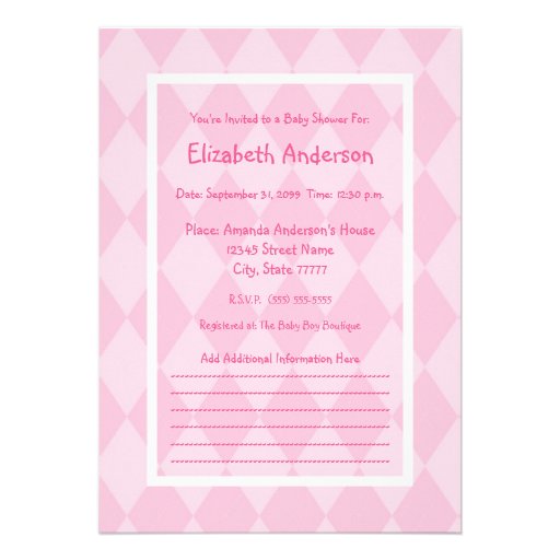 Cute Baby Girl Footprints Baby Shower Pink Ribbon Invitations