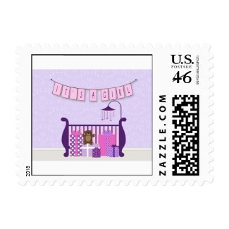 Cute Baby Girl Nursery Stamp