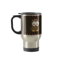 Cute Baby Girl Owl with Pink Bow Mug