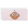Cute Baby Girl. Pink Check Background. Rack Cards