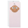 Cute Baby Girl. Pink Check Background. Customized Rack Card