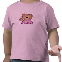 Cute Baby Girl Teddy Bear in Pink Tshirt