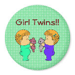 Cute baby Girl twins Fridge Magnet