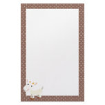 Cute Baby Goat Stationery with Polka Dots