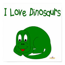 Cute Baby Green Dinosaur I Love Dinosaurs posters