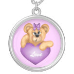 Cute Baby Heart Love Bear Necklace