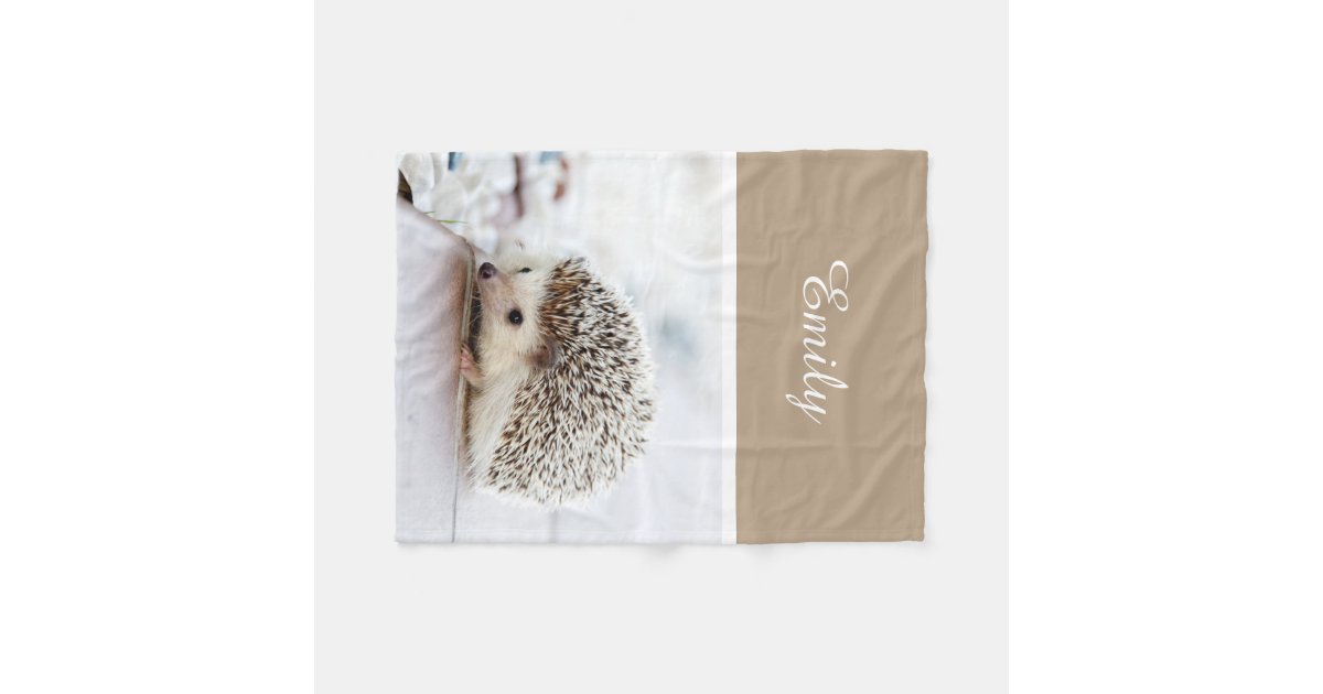 Cute Baby Hedgehog Fleece Blanket Zazzle
