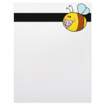 cute baby honey bee with pacifier cartoon personalized letterhead
