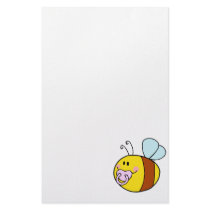 cute baby honey bee with pacifier cartoon customized stationery
