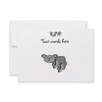 Cute baby koala bear invitation