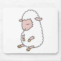 cute baby lamb mouse mats