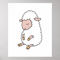cute baby lamb posters
