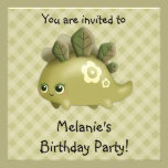 Cute Baby Leafy Dino invitations