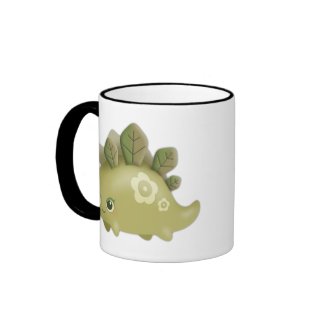 Cute Baby Leafy Dino - kawaii style mug