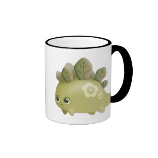 Cute Baby Leafy Dino - kawaii style mug