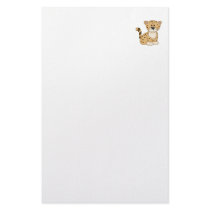 Cute Baby Leopard Custom Stationery