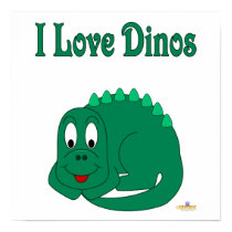 Cute Baby Lt Green Dinosaur I Love Dinos posters