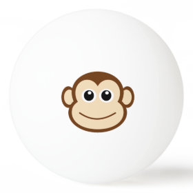 Cute Baby Monkey Face Ping-Pong Ball