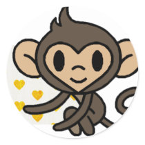 Cute baby monkey! stickers by seasonsoflove Cute baby monkey! stickers