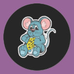 cute baby mouse eating cheese