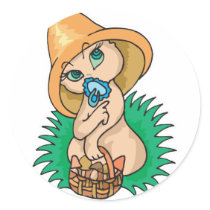 cute baby musroom troll nymph stickers